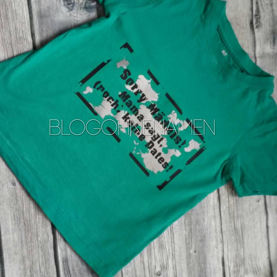 destroyed look, bügelfolie, reflektierende folie, grünes t-shirt,