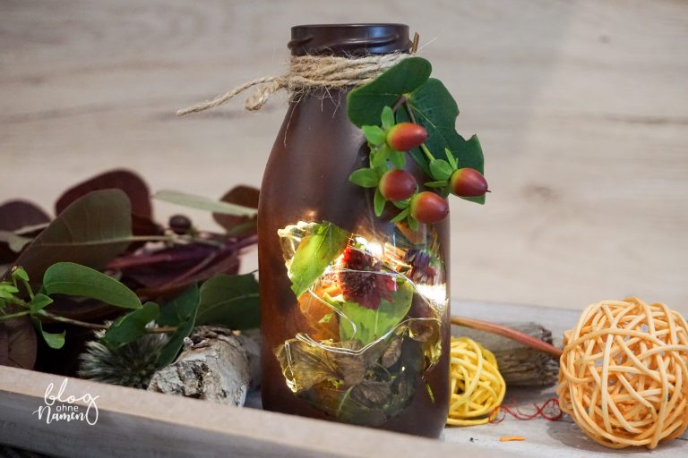 DIY Herbst Windlichter aus Glas 