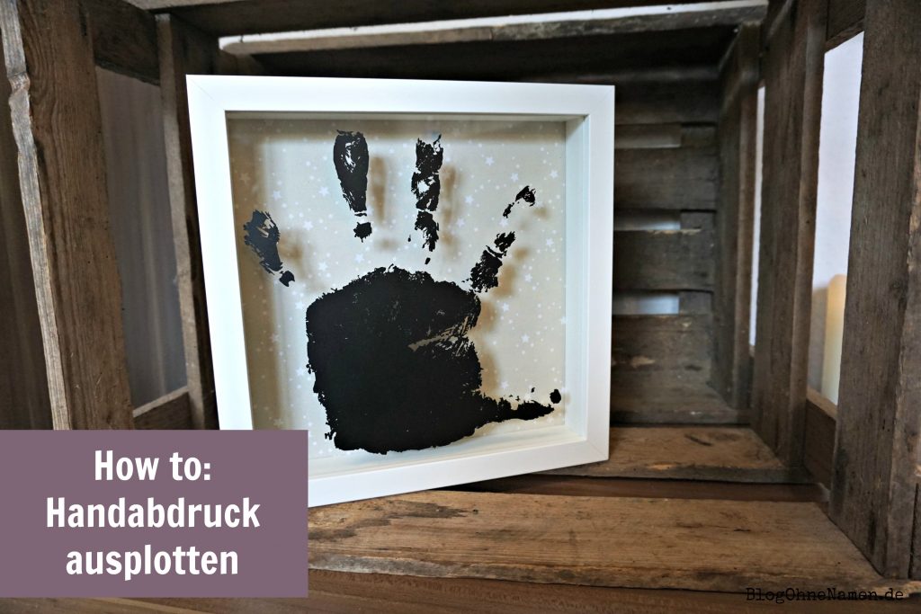 Handabdruck nachzeichnen mit unterschiedlichem Schwellenwert in Silhouette