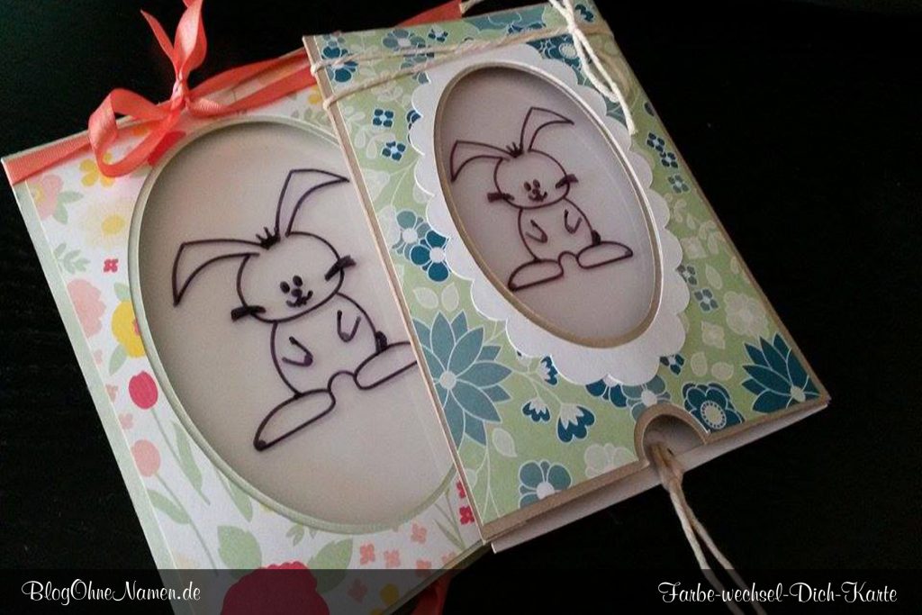 Karte basteln,Karten, Ideen, Farbe wechsel dich karte, besondere karten, einladungskarte, taufkarte,