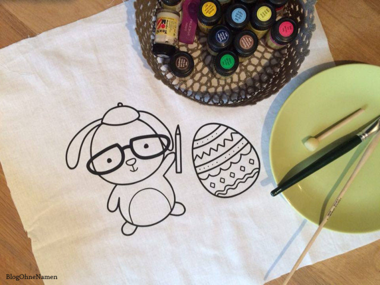 Ausmalmotiv aus Flexfolie auf Stoff