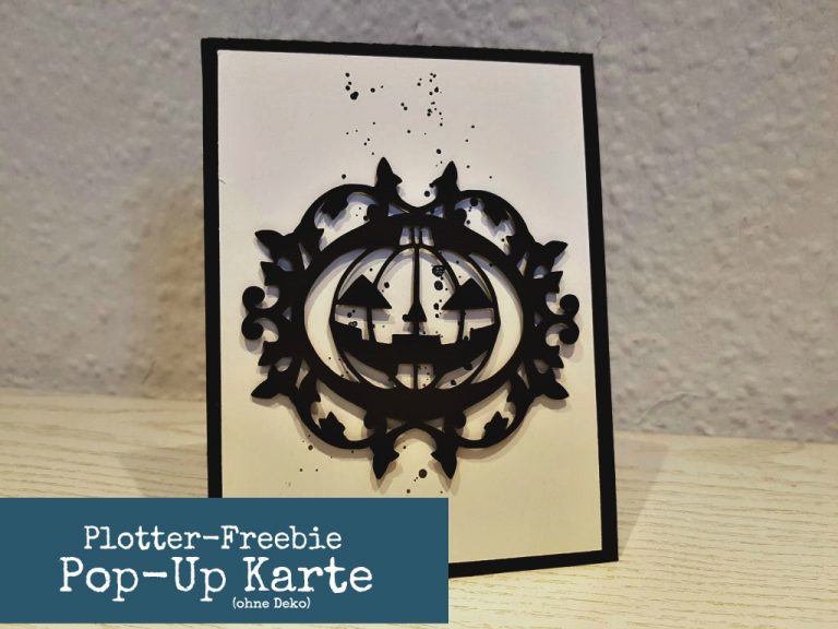 Plotter-Anleitung: Halloween Pop-Up Karte mit Freebie
