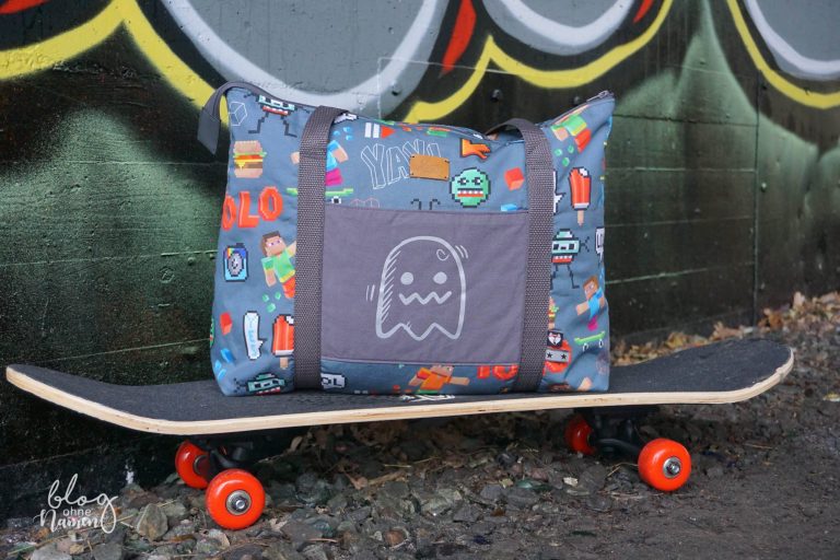 Reflektierendes Bügelbild auf Kindertasche