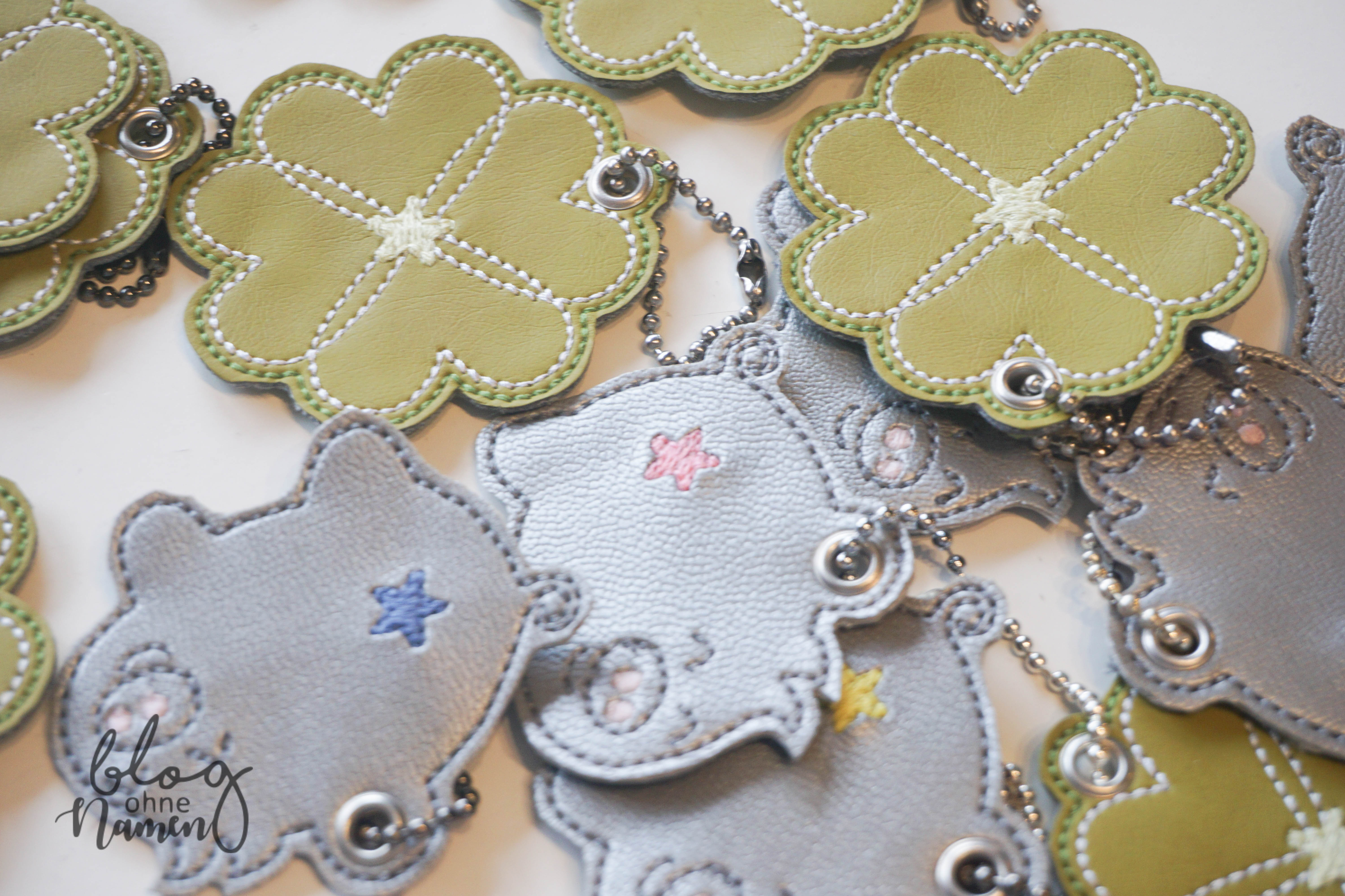 Silvester Goodies ITH Schlüsselanhänger aus Kunstleder