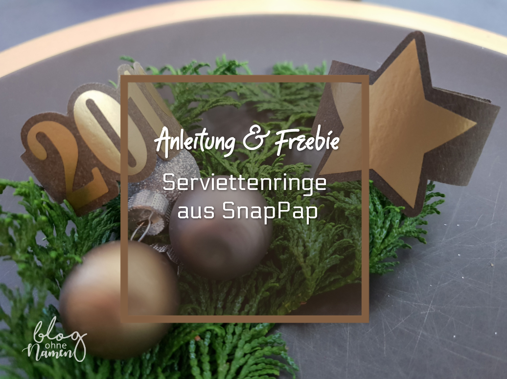 DIY Serviettenringe aus SnapPap mit Sternmotiv, geplottet und mit Bügelfolie veredelt